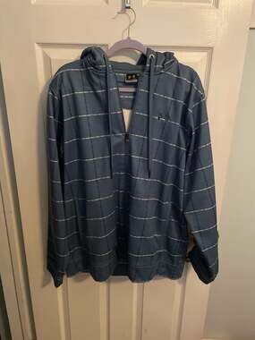 Under Armour Protect This House Full Zip Grid Fleece Hoodie Jacket Blue XL